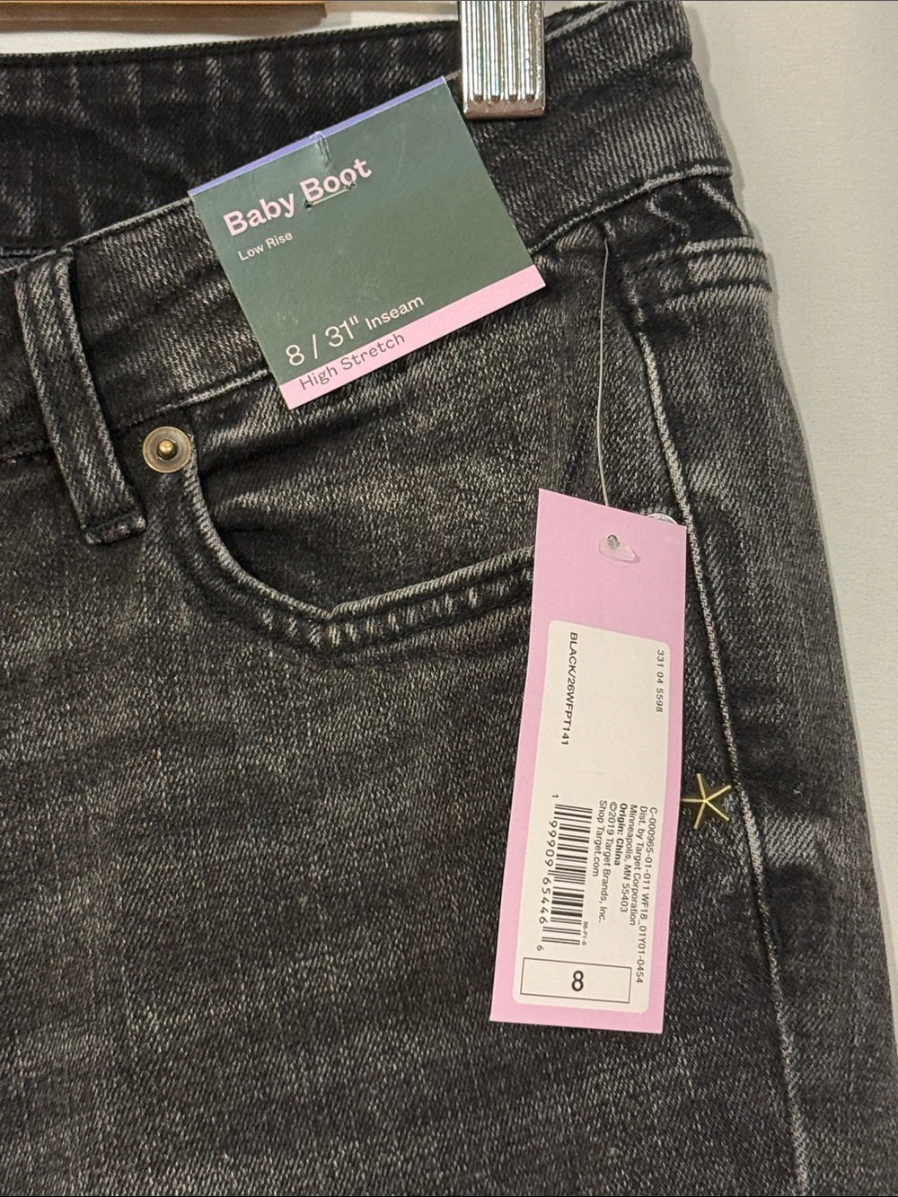 wild fable Black Bootcut Jeans with Side Stud Accents - Picture 2 of 6